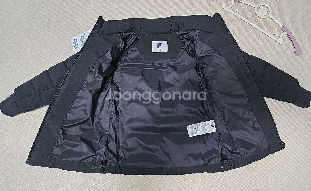 휠라키즈 경량패딩110 새상품--2