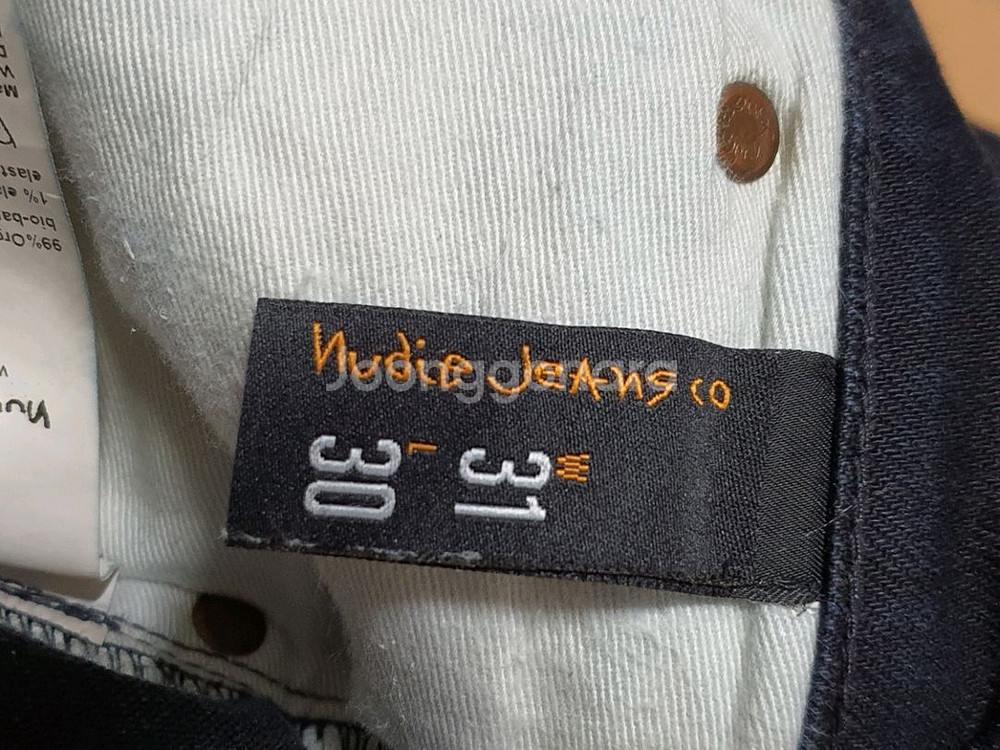 누디진 블랙 청바지 W31/L30 실제 29 슬림핏--6