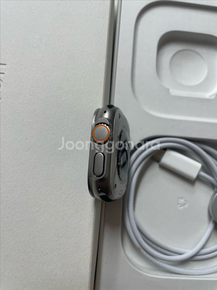 애플워치 울트라1 실버 SS급 배터리95퍼--3