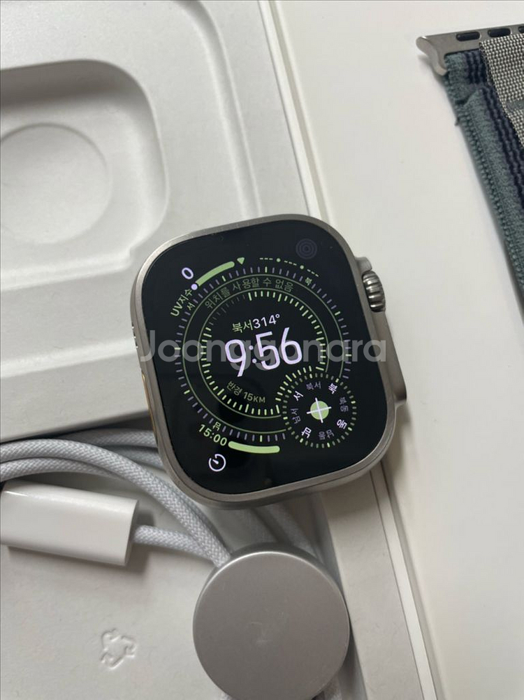애플워치 울트라1 실버 SS급 배터리95퍼--1