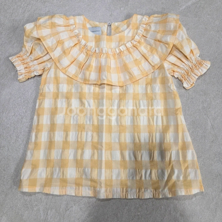 미포넷 체크 블라우스 10y--0