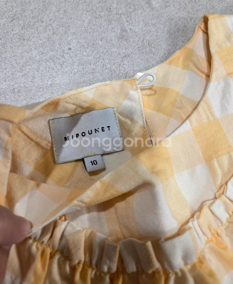 미포넷 체크 블라우스 10y--2