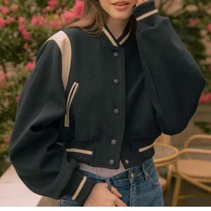 반원 아틀리에 아이리쉬 크롭 바시티 자켓