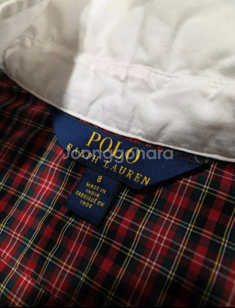 폴로 랄프로렌 체크 원피스 8T--1