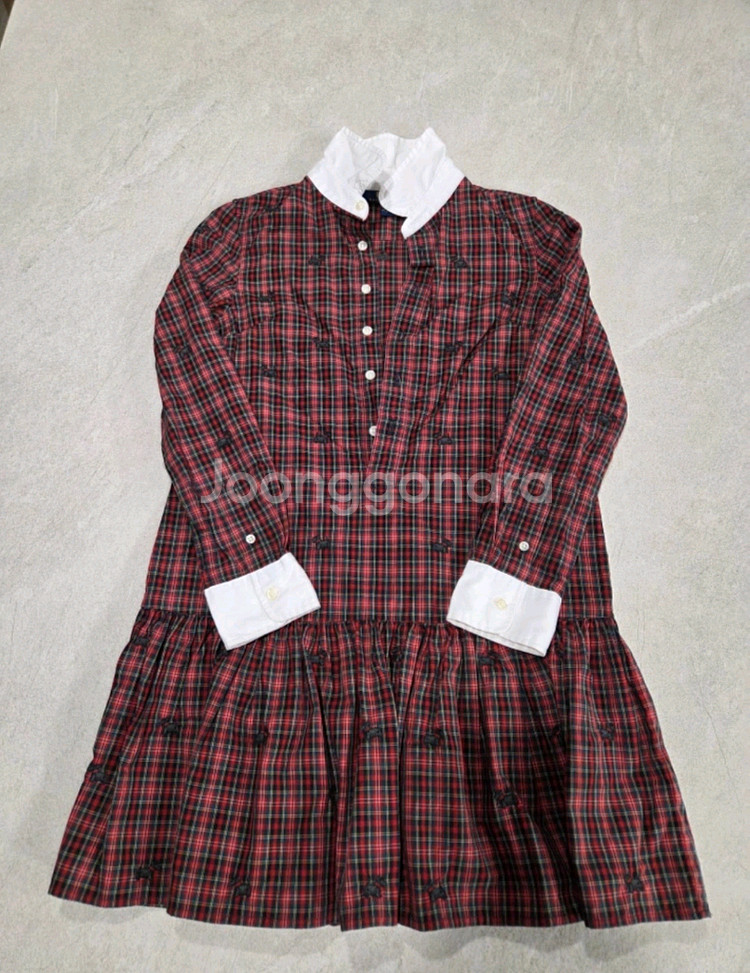 폴로 랄프로렌 체크 원피스 8T--0