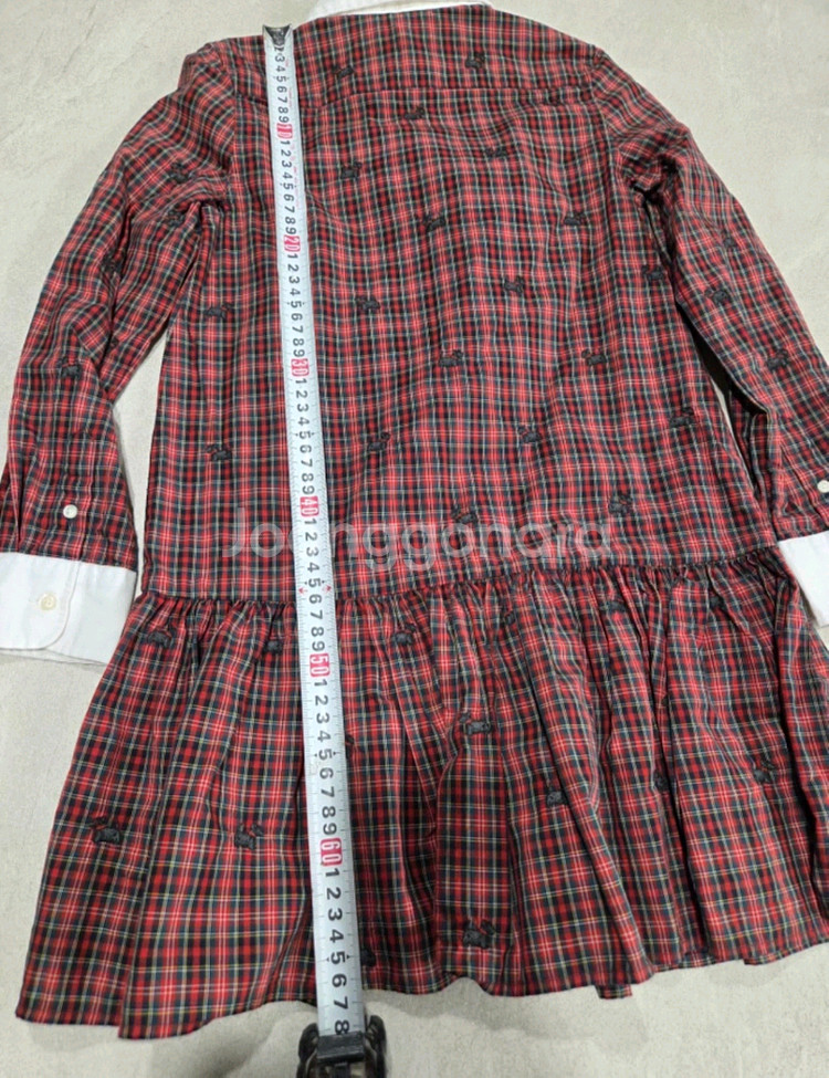 폴로 랄프로렌 체크 원피스 8T--4