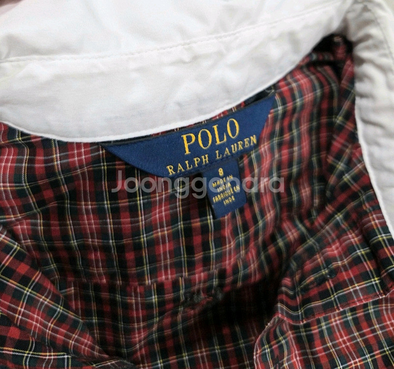 폴로 랄프로렌 체크 원피스 8T--8