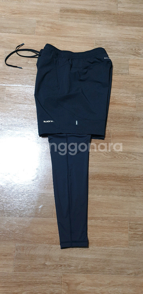 남.32-33) 블랙야크 남성 레깅스 반바지, 등산 트레킹--6