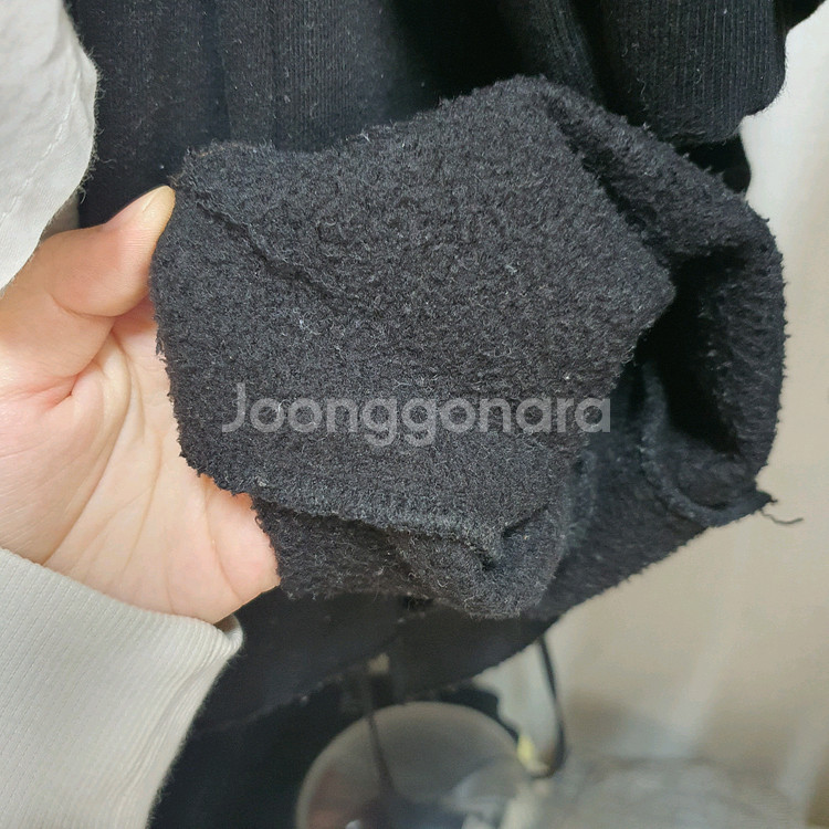 블랙 기모 부츠컷 면바지 슬랙스 팬츠 검정 여성 밴딩 바지 겨울 따뜻한 데미지--2