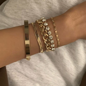 골드 팔찌 레이어드 세트 5종