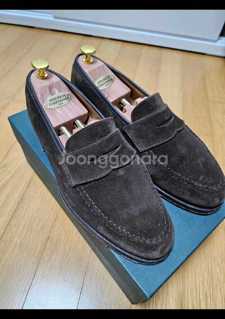 크로켓앤존스 보스턴 다크브라운 스웨이드 UK 8.5E--0