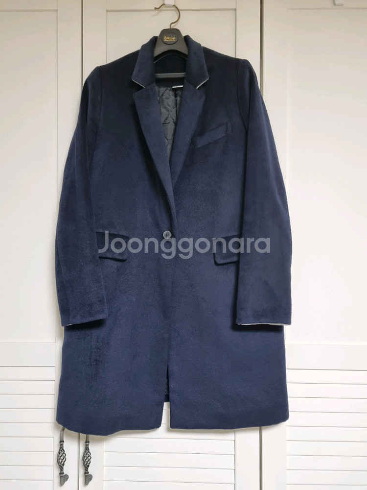 안감누빔 네이비 반코트. 프리사이즈--2