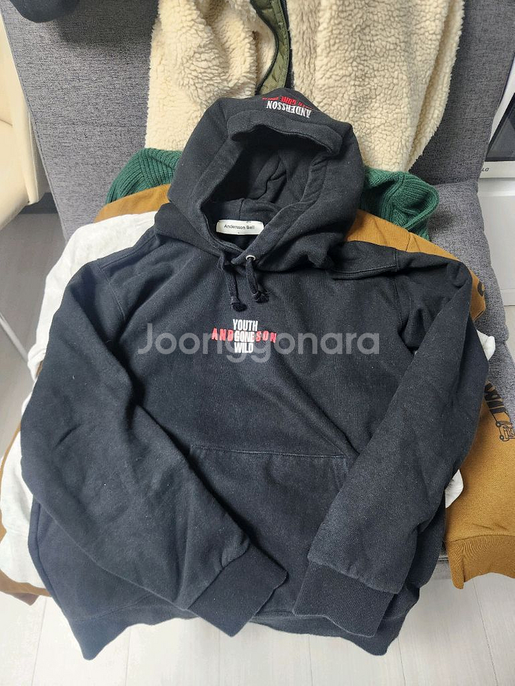 앤더슨벨 기모 후드티 L사이즈--0