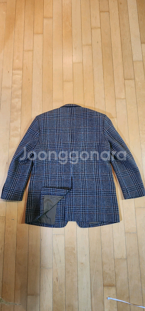 브라운 체크 트위드 모직자켓 L~슬림XL--4