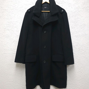 BOSS 남성 블랙 모직 코트 48