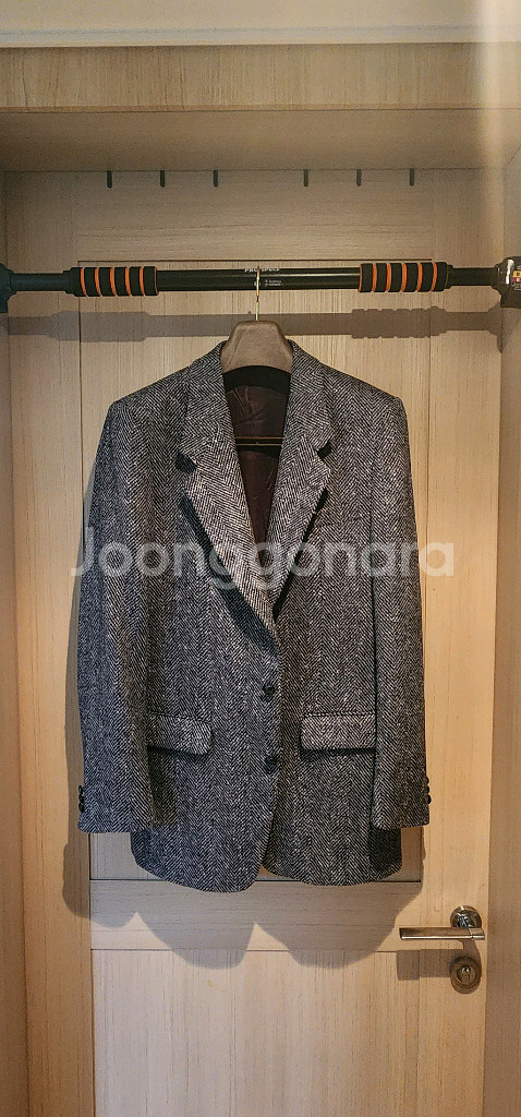 그레이 헤링본 트위드자켓 L--0
