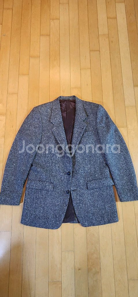 그레이 헤링본 트위드자켓 L--3