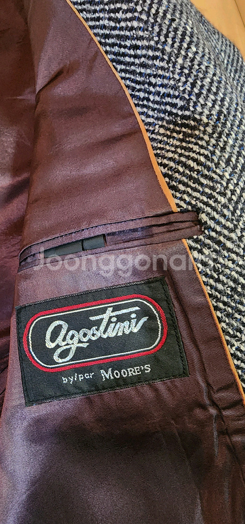 그레이 헤링본 트위드자켓 L--7