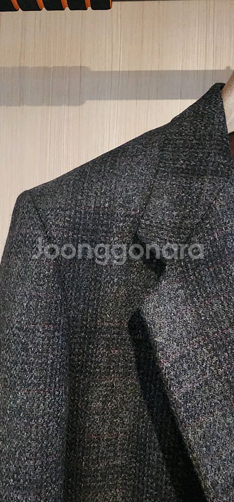 진그레이 모직 트위드자켓 L~슬림XL--2