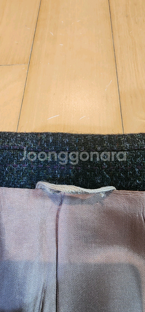 진그레이 모직 트위드자켓 L~슬림XL--5