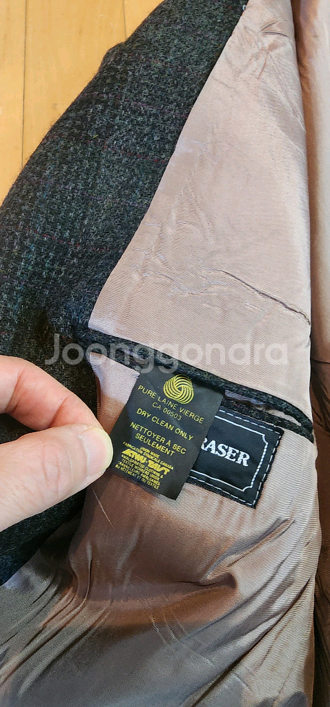 진그레이 모직 트위드자켓 L~슬림XL--8