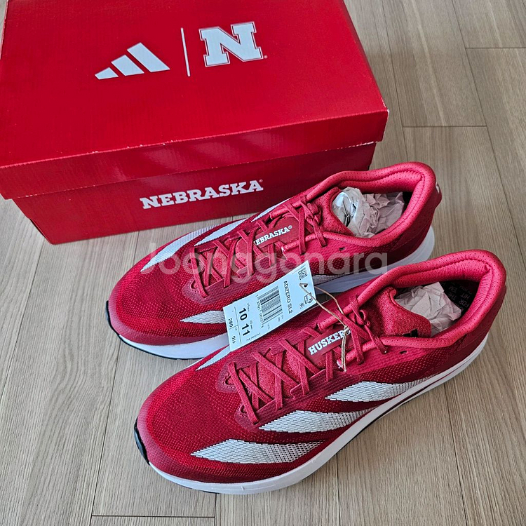 280 새제품 아디다스 아디제로 SL 2 네브라스카 레드 런닝화 러닝화--2
