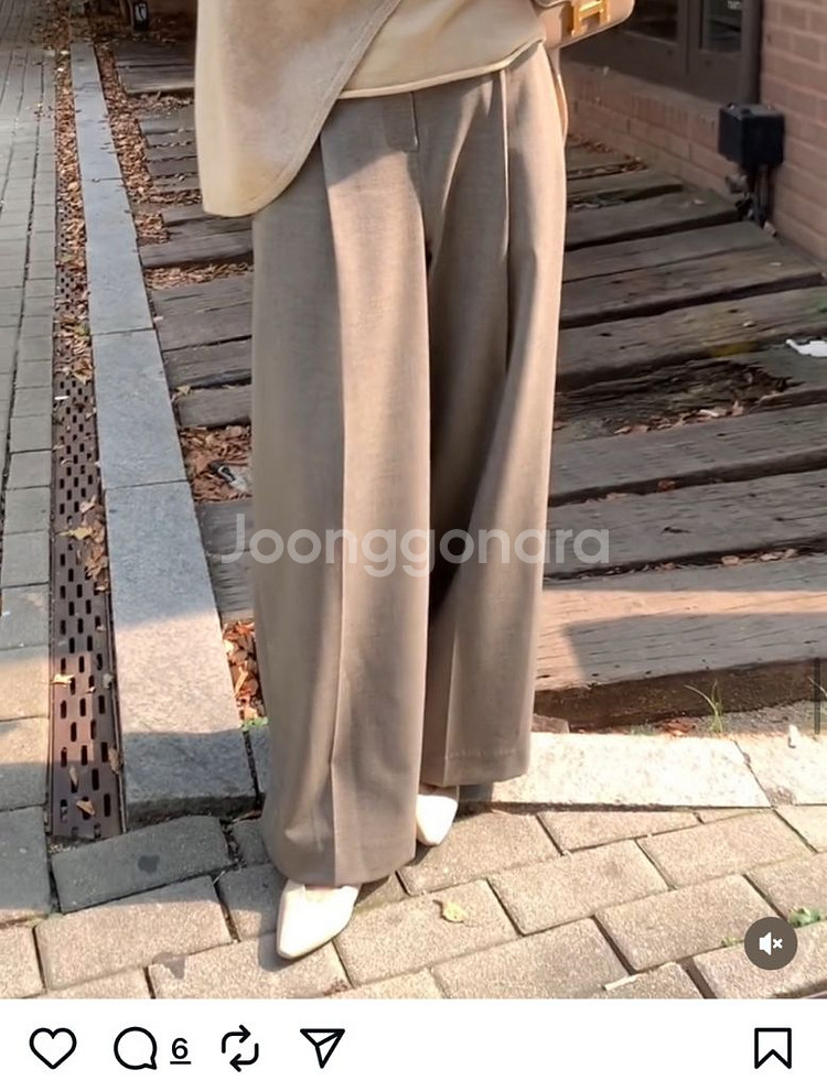 보웬 인밴딩 와이드 팬츠 새거--0