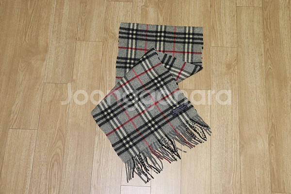 (머플러) 851. 버버리/그레이체크 캐시미어머플러--1