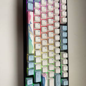 varo san v75 커스텀 키보드, ttc 타이거축, 노틸러스 키캡, 바다소금 키캡