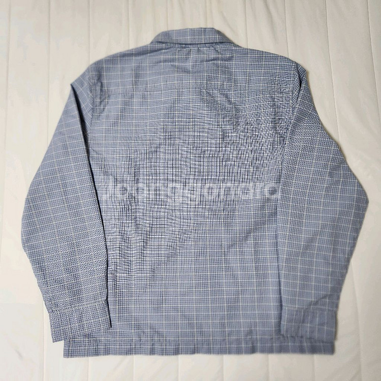 아르켓 시어서커 집업 셔츠 M / 100 더스티 블루--4