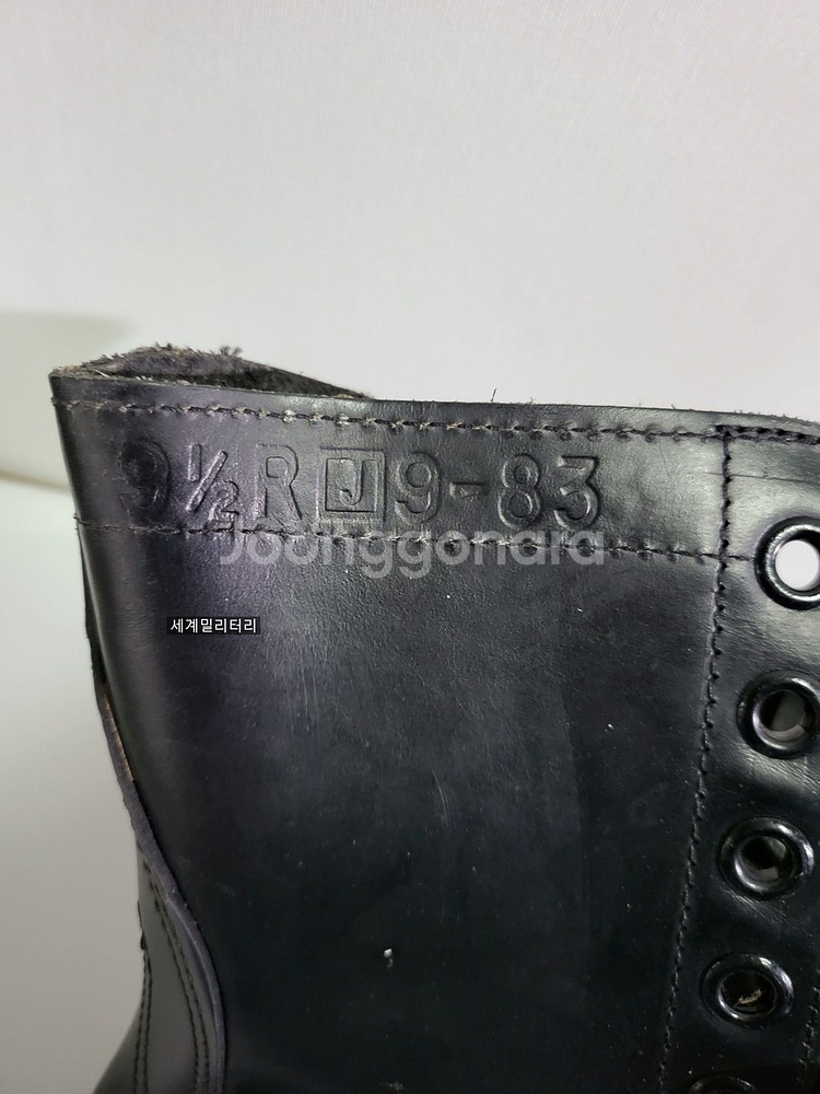 265~270미리 , 미군 오리지날 구형 검정 가죽 전투화--1