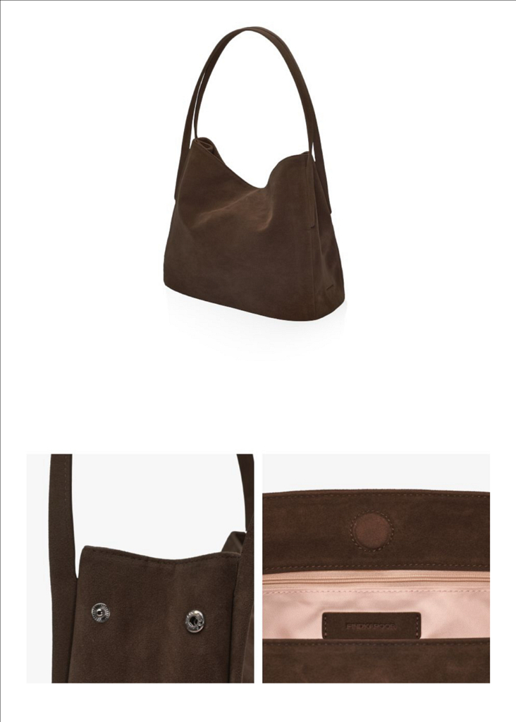 새상품) 파인드카푸어 모노 버킷백 32 - 스웨이드 브라운--3