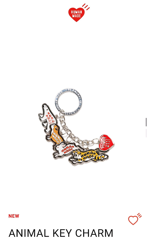 휴먼메이드 애니멀 키 참 미개봉 새상품 레드 키링--0