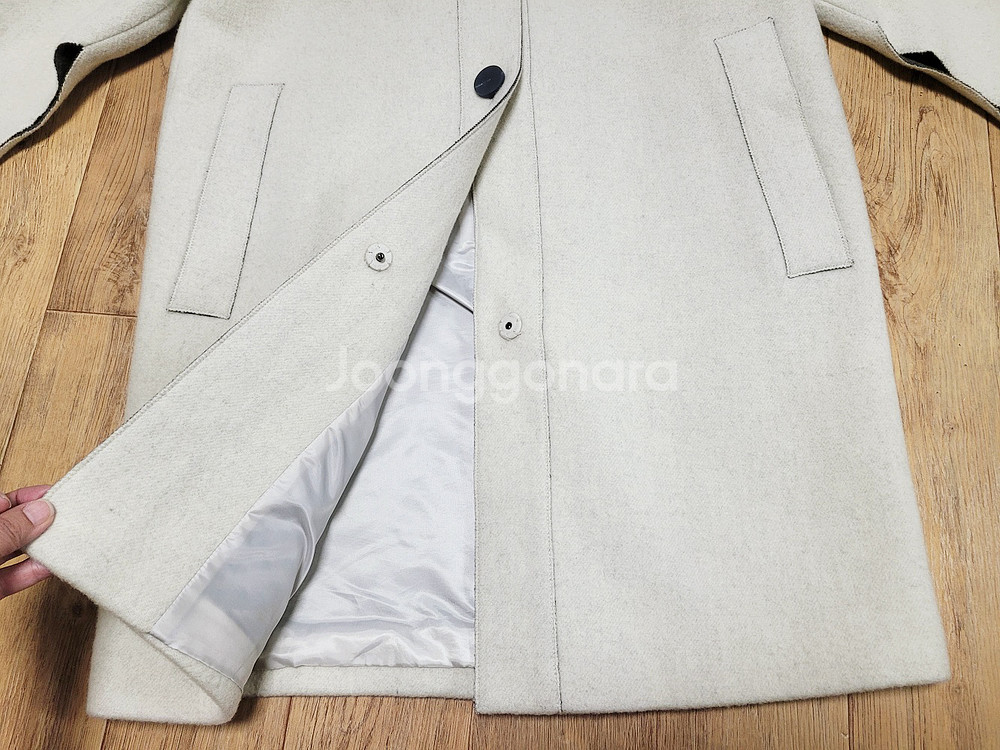 발렌시아(VALENCIA) 밍크넥 포인트 울코트 55-66 새상품--4