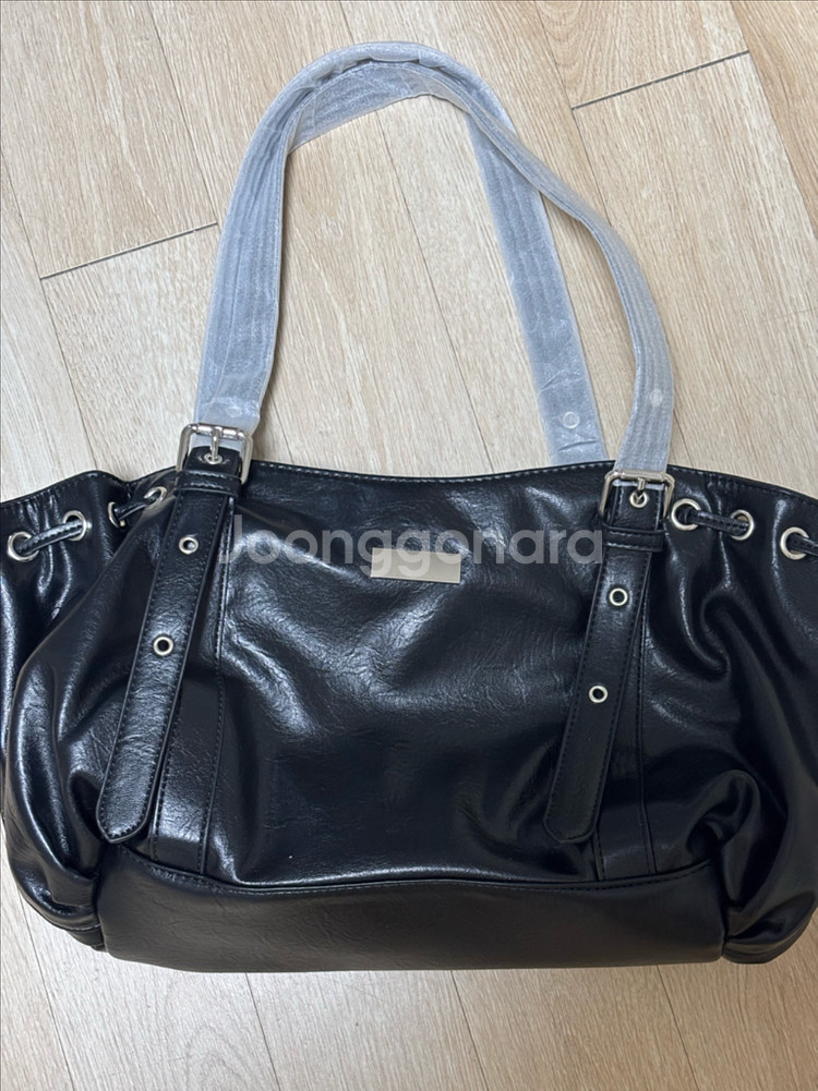 빈티지 블랙 숄더백 heaven 헤븐 해븐 백 애즈온--0