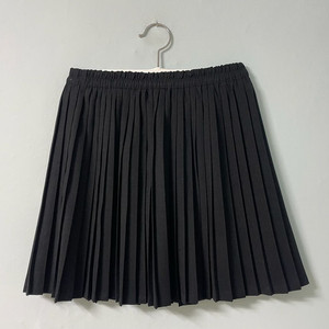 플리츠 미니 스커트-블랙