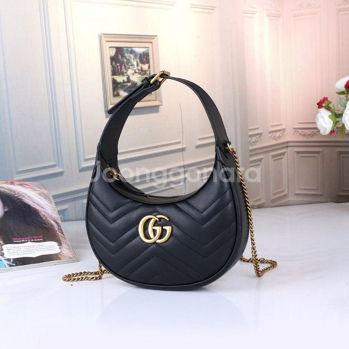 GG 마몽 퀼팅 호보백--0