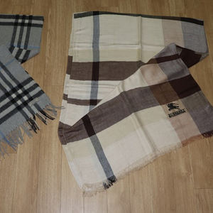 (머플러)803. 버버리/베이지브라운 캐시미어숄머플러
