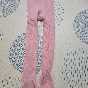 베베드피노 핑크 아가일 펀칭 타이즈 120사이즈