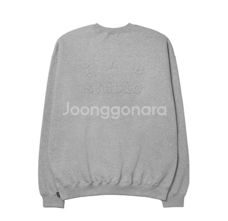 L 아이앱 스튜디오 엠보스드 스웨트셔츠 맨투맨 셔츠 미개봉 미시착 새상품--0