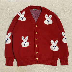 (정품) 리미떼두두 키즈 레드 래빗 니트 가디건 3XL