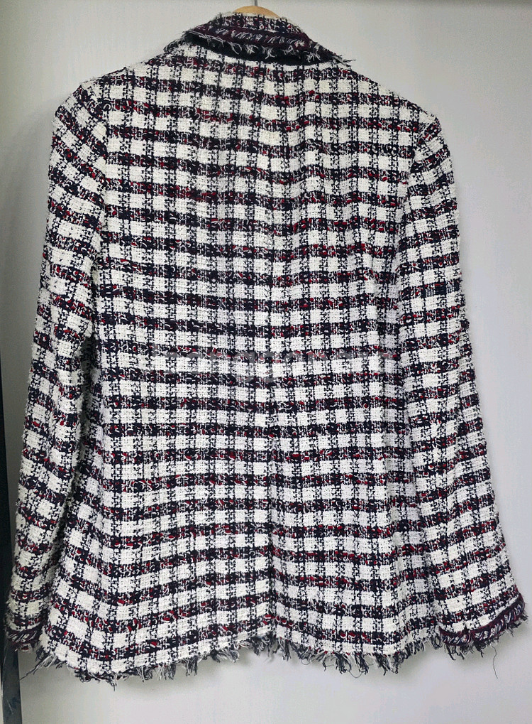 한섬 MINE 마인 이태리원단 체크 트위드 자켓 55사이즈--1