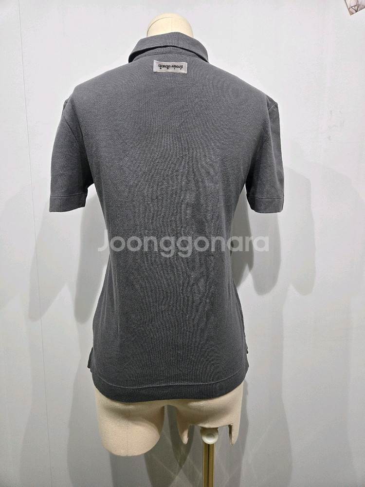 조르지오 아르마니 그레이 반팔 폴로티--1