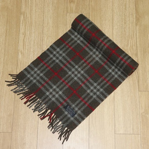 (머플러) 853. 버버리/다크카키색체크 램스울머플러