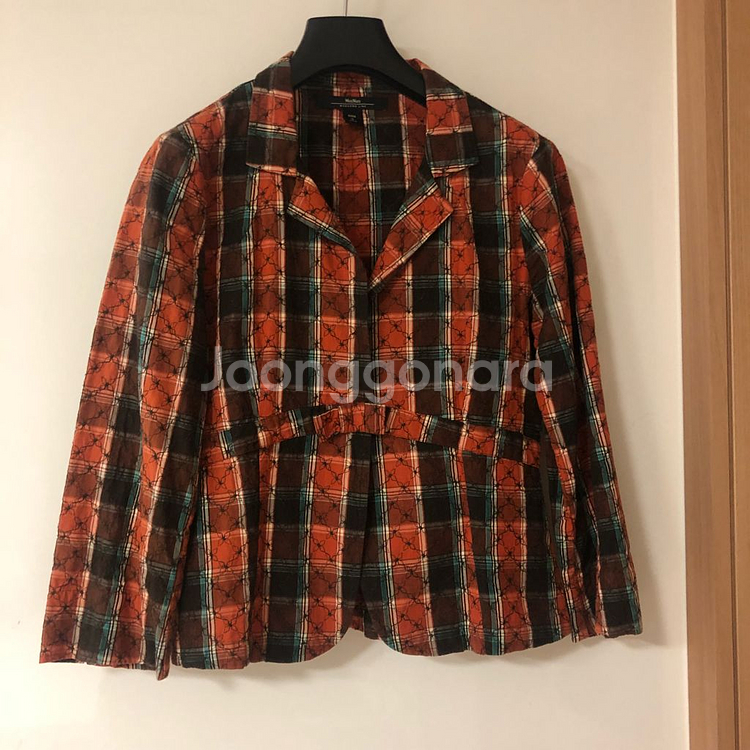 막스마라 위캔드 자수 리본 체크 자켓 결혼식 하객룩 코--0