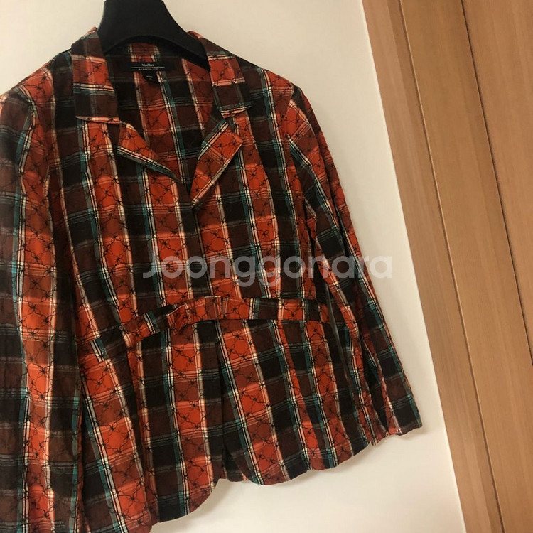 막스마라 위캔드 자수 리본 체크 자켓 결혼식 하객룩 코--4