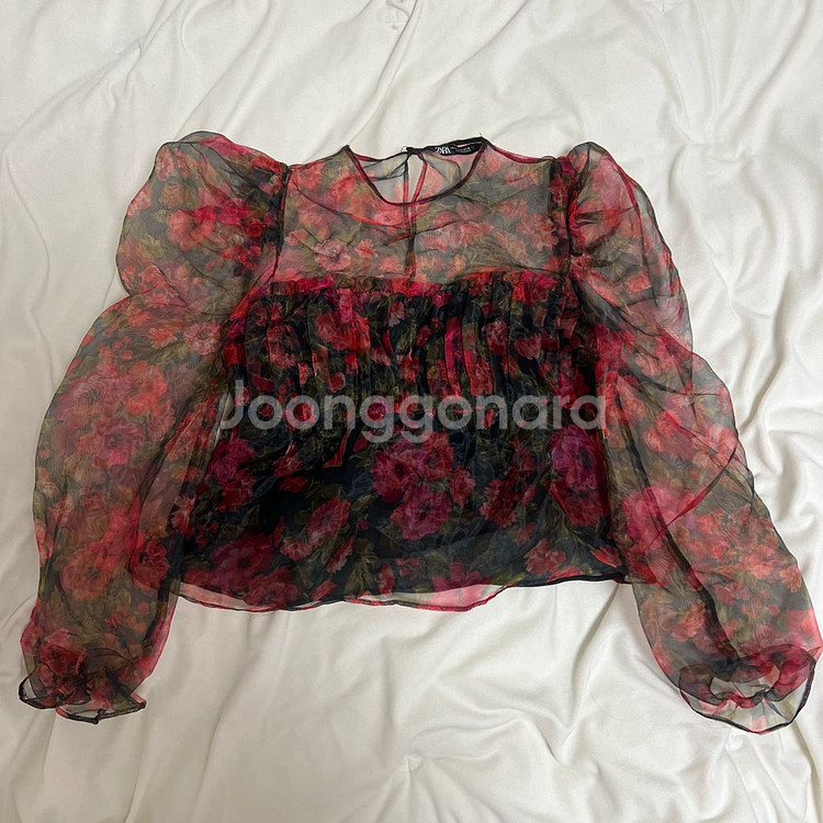 자라 시스루 블라우스 xs--0