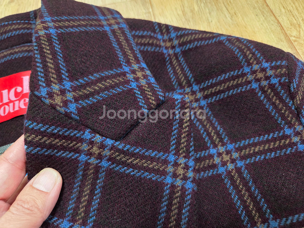 럭키슈에뜨(LUCKY CHOUETTE) 오버사이즈 체크코트 프리사이즈--4