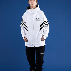 오비오 보드복 자켓 - 화이트/블랙라인 L사이즈