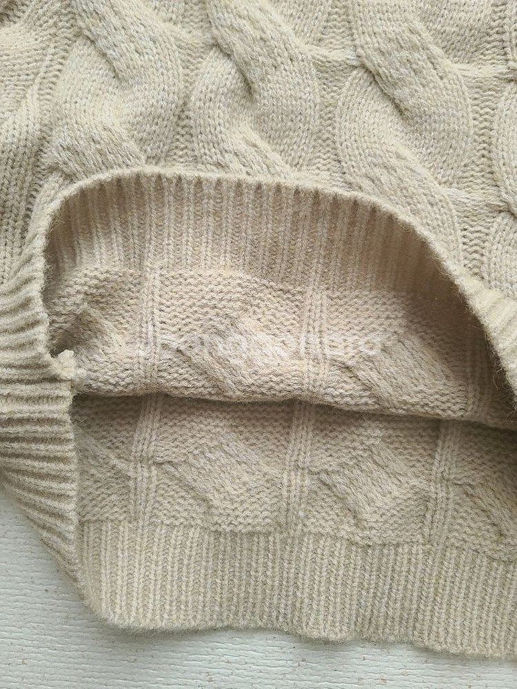 새상품) 얀13 베이지 긴팔 크롭니트 스웨터 가을겨울--6